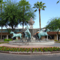 China factory custom large bronze Arabian horse fountain for sale